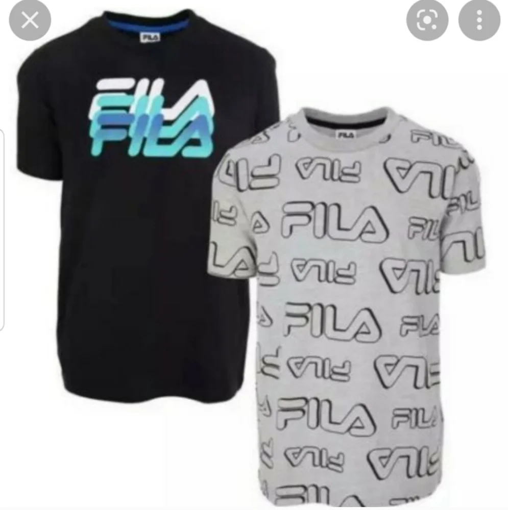 Fila Youth boys 2-pack Shirt Black and gray XL Nwt 18/20